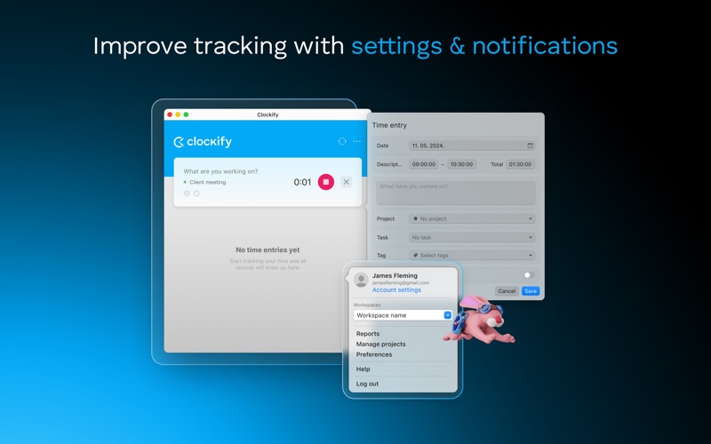 Screenshot #3 pour Clockify Desktop