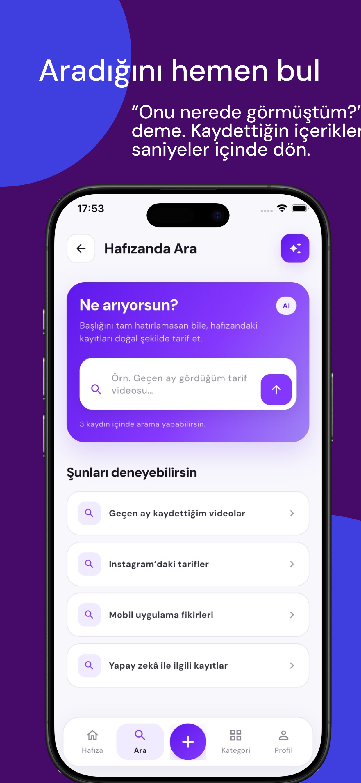 Recora: Kişisel Hafızan screenshot 7