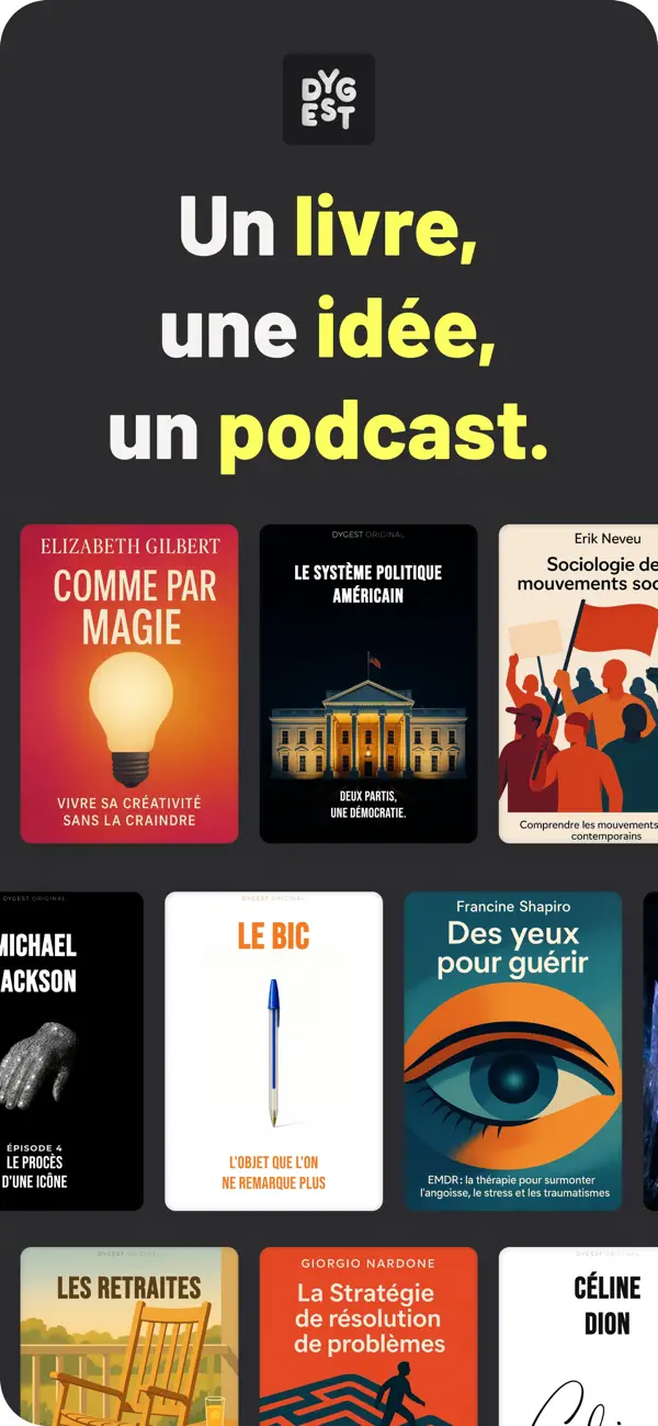 Screenshot #1 pour Dygest: livres podcast & idées