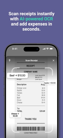 Pennyly: AI Budget & Receipt screenshot