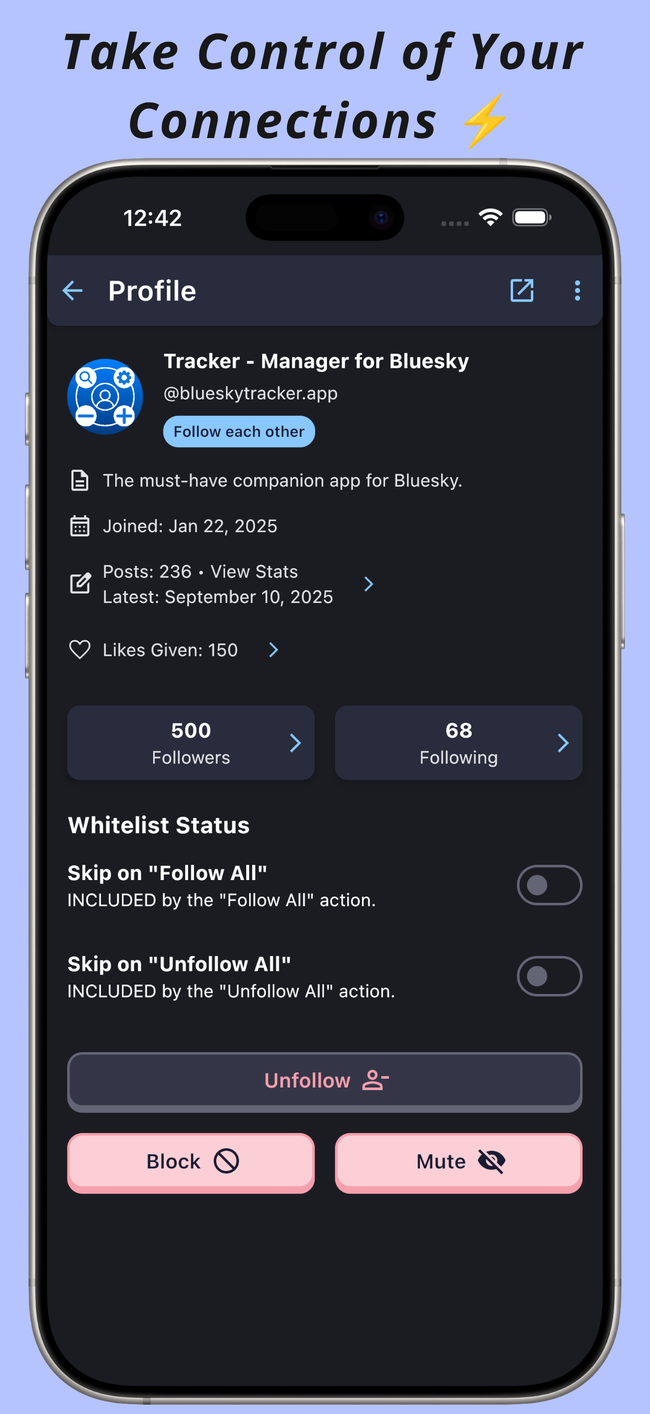 Tracker - Manager for Bluesky screenshot 4