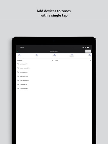 Silvair Commissioning iPad screenshot