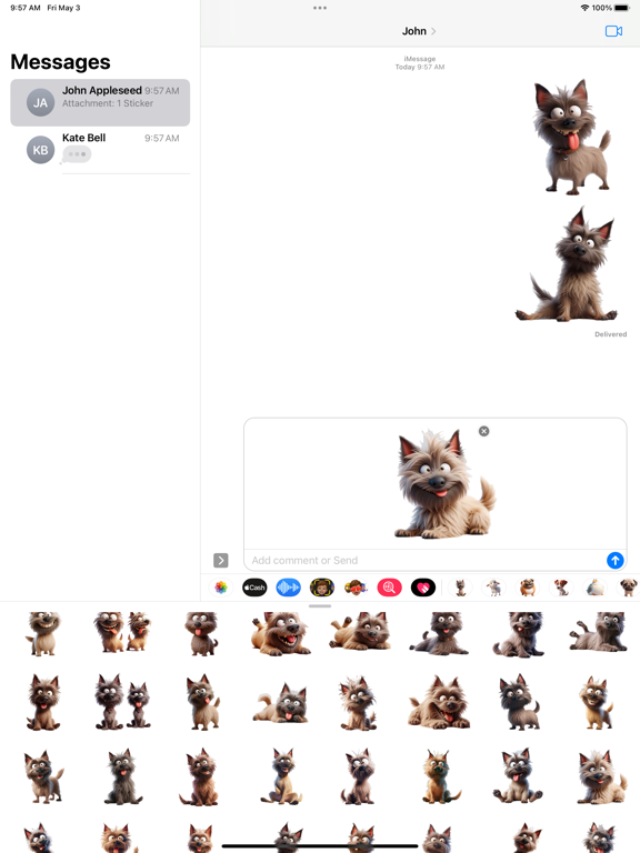 Screenshot #6 pour Crazy Cairn Terrier Stickers