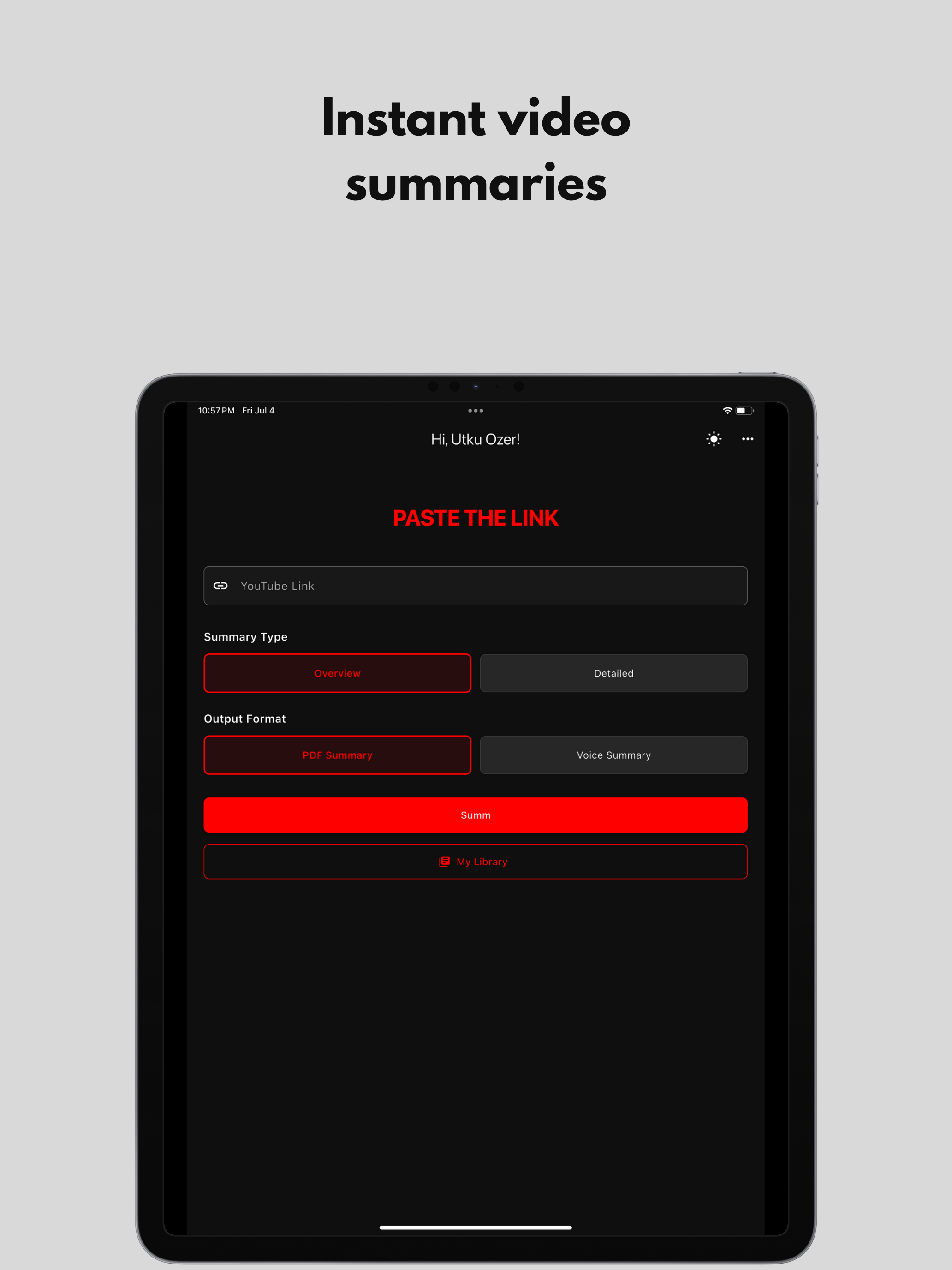 AI Powered YT Summaries