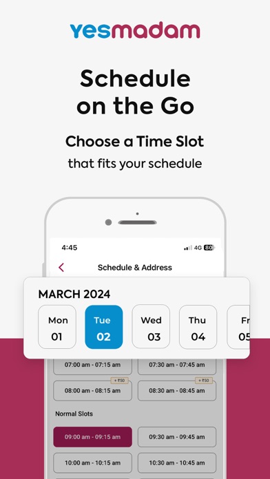 Yes Madam - Salon at Home App Screenshot