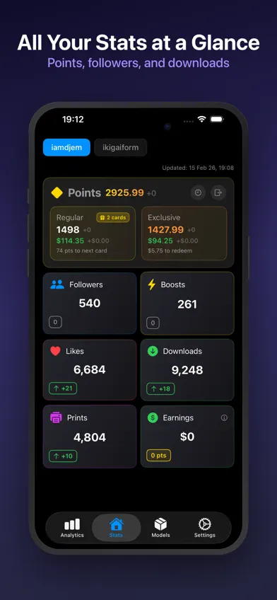 MakerStats screenshot 1