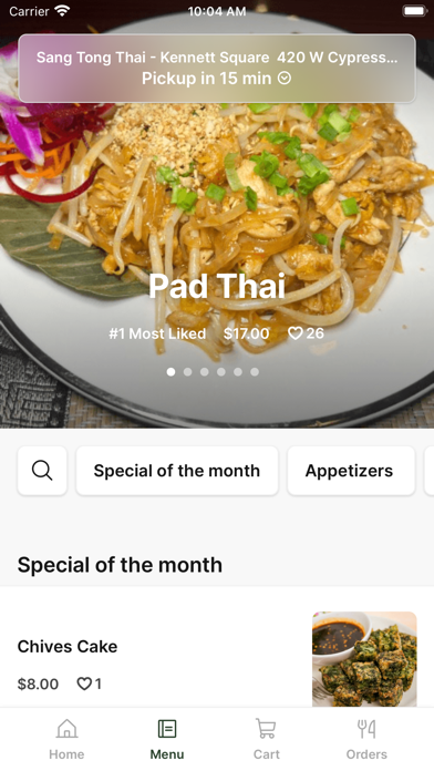 Sang Tong Thai Kennett Square iPhone screenshot 1 - Food & Drink app