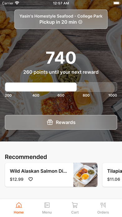 Yasin's Homestyle Seafood 2 Go Screenshot