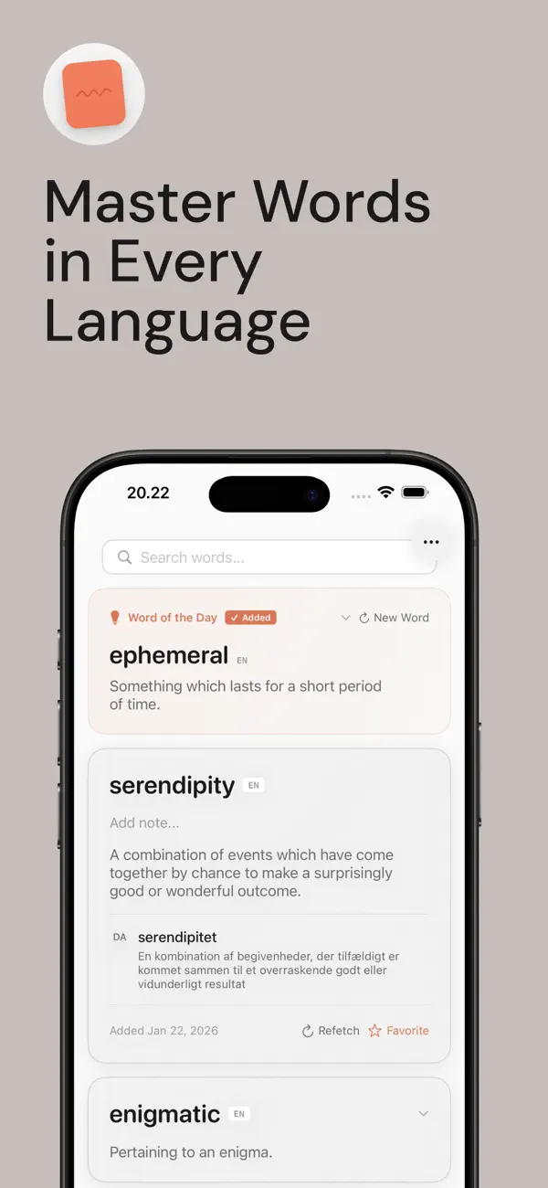 Screenshot #1 pour Lexiko - Vocabulary Builder