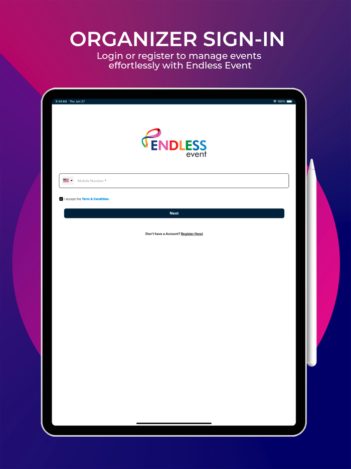 Endless Event Organizer