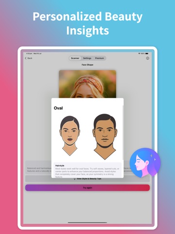 Face Shape: Beauty Scanner AI iPad screenshot