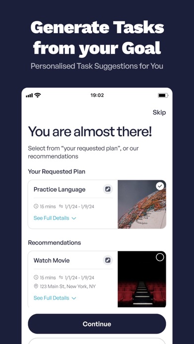 The Goals App Screenshot