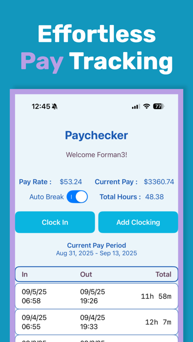 PayChecker+ iPhone screenshot 7 - Productivity app