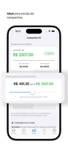Gestor de Lucro e Tráfego screenshot