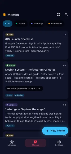SiUNote - Mindmap & Memo screenshot 3