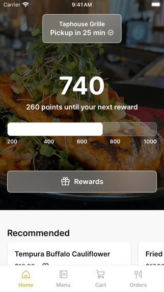 Taphouse Grille app screenshot