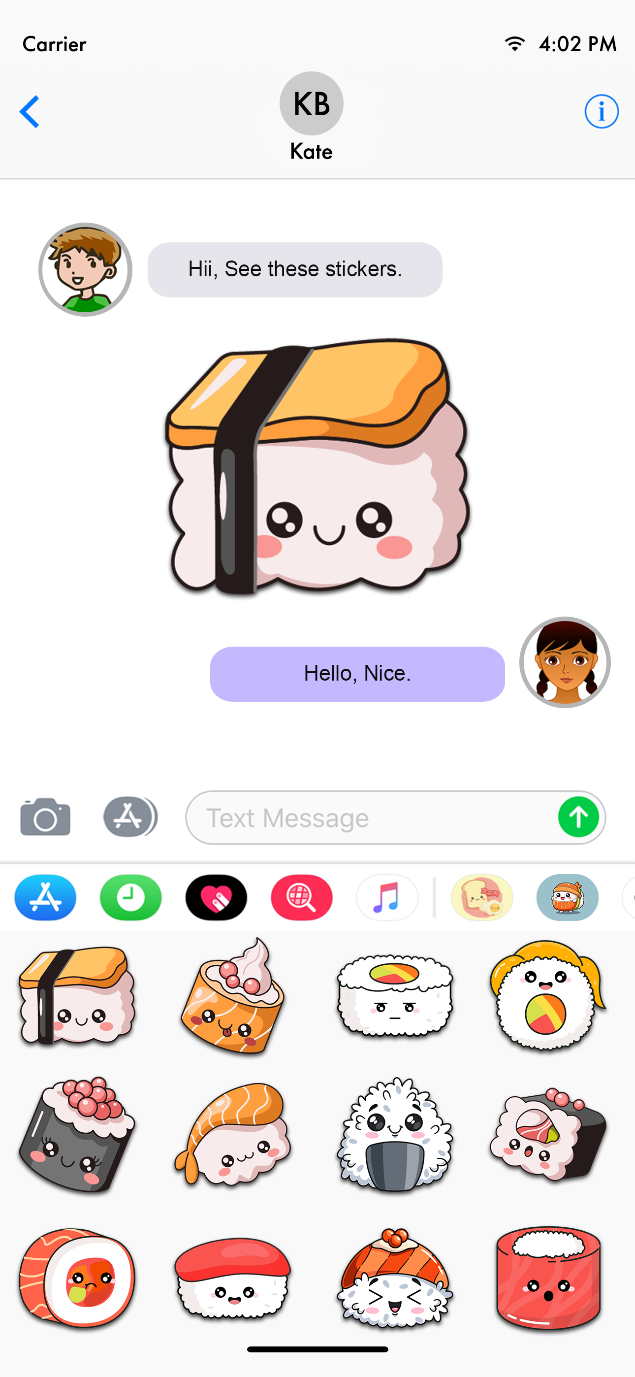 Sushi Kawaii Stickers screenshot 4