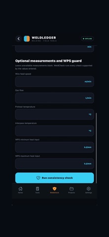 WeldLedger: Welding Tools — скриншот 5