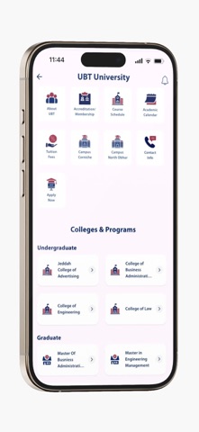 MyUBT iPhone screenshot