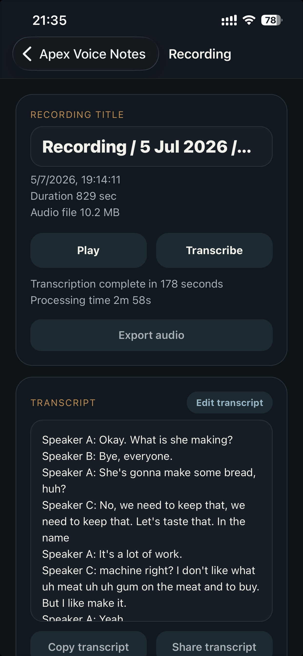 Apex Voice Notes screenshot 5