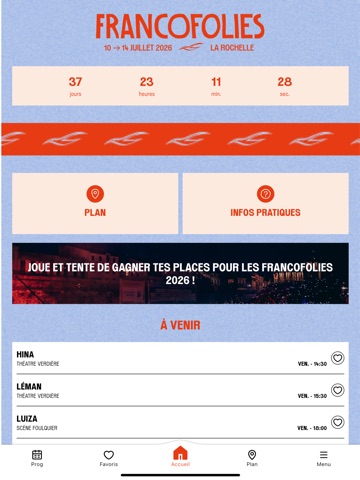 Francofolies La Rochelle iPad screenshot 1