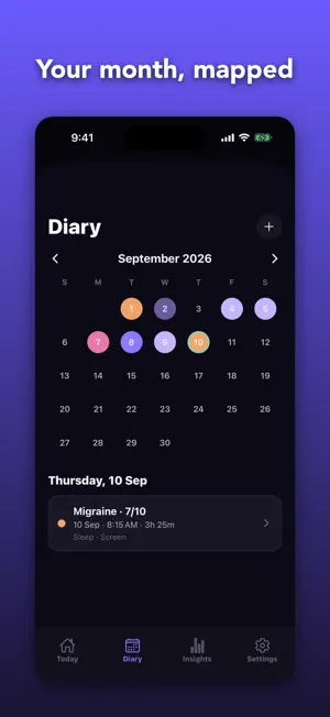 Auralis: Migraine Tracker screenshot 2