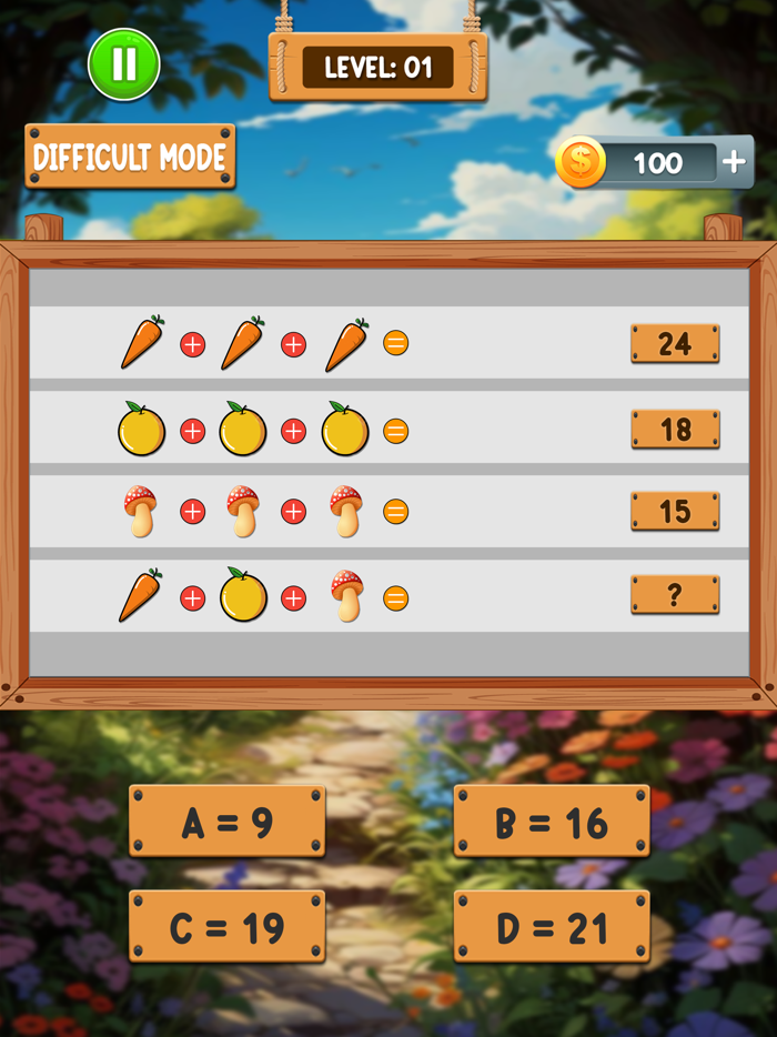 Brain Test Food Math IQ Boost