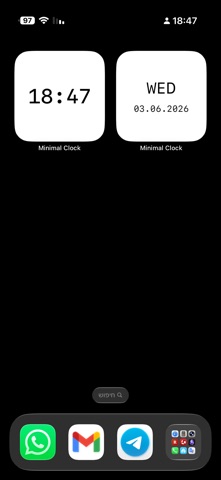 Minimal Clock — Retro Widget Screenshot 8 of 10