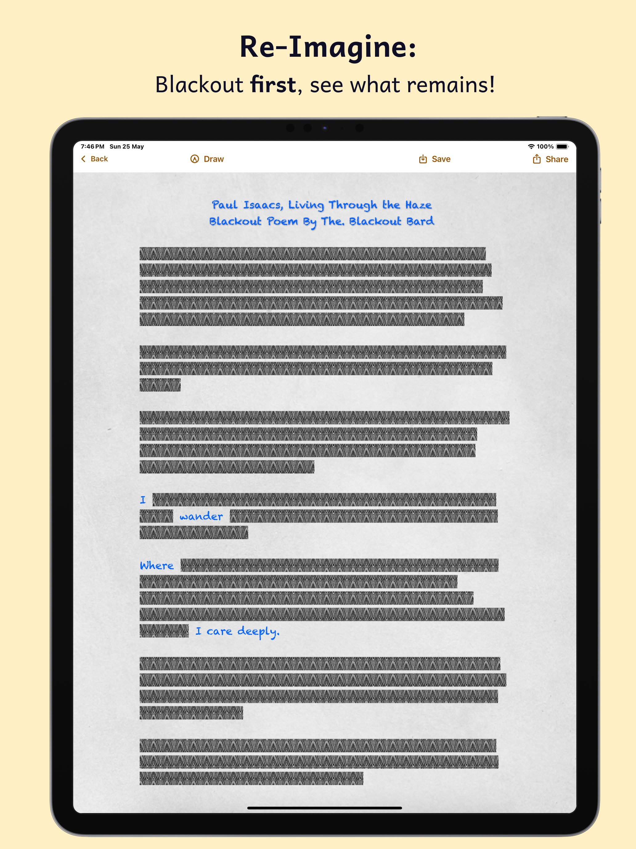 Blackout Bard: Blackout Poetry