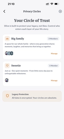Olive - Preserve your memories screenshot