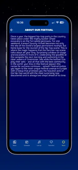 Screenshot von Splash! Festival 2026 auf dem iPhone 3