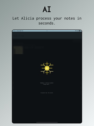 AI Notes & PDF Summary Alicia iPad screenshot