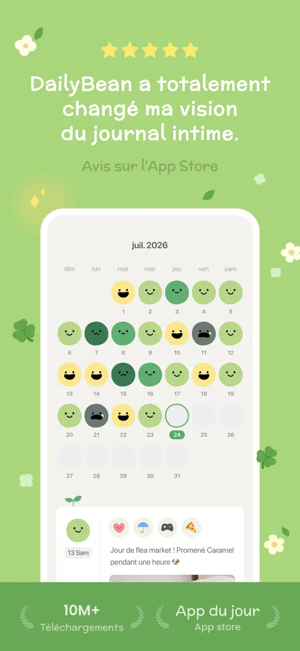 Screenshot #1 pour DailyBean - un journal intime