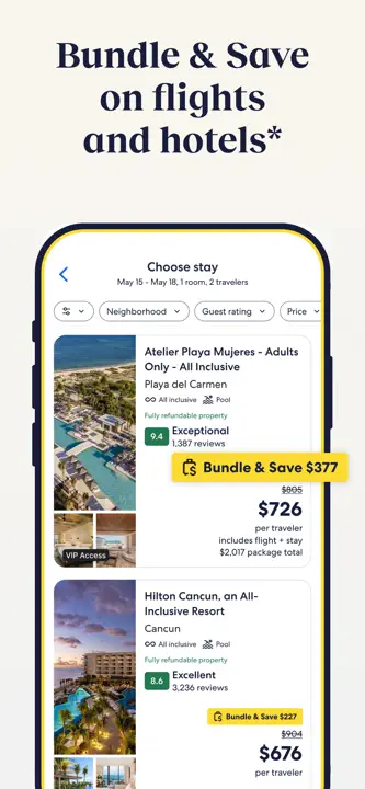 Expediaのスクリーンショット（2/8）