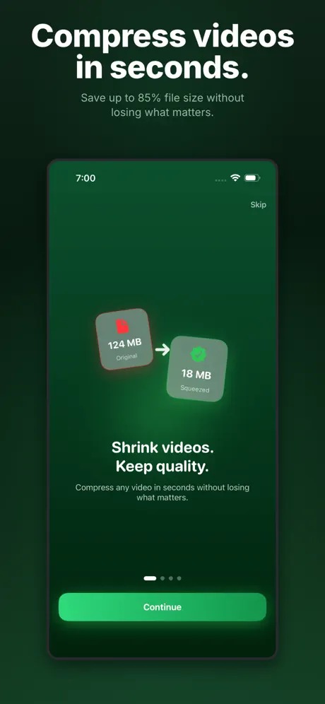 Squeeze - Video Compressor 视频压缩王应用截图