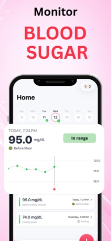 Glucose+ | Blood Sugar Monitor screenshot