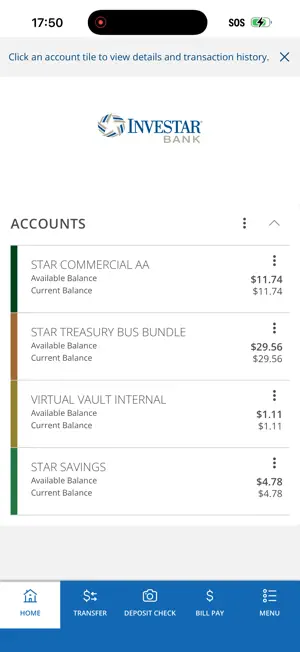 Investar Bank Mobile Banking screenshot 1
