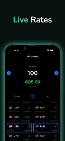 Currency Converter + Widgets iPhone screenshot