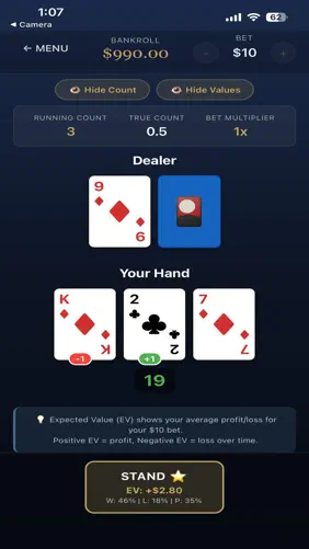 Blackjack Card Counter Pro screenshot 2