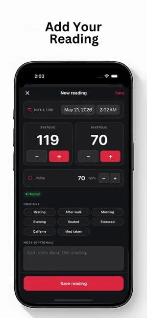 Blood Pressure Tracker ۬ screenshot 2