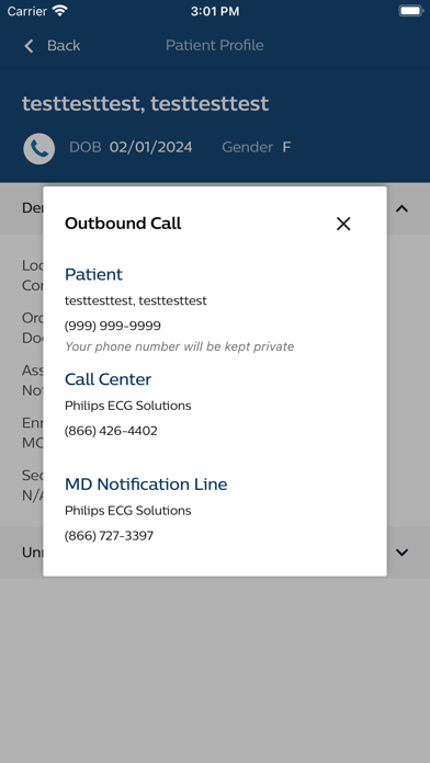 Philips ECG Reports Screenshot