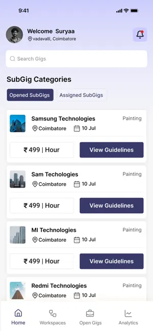 Gigs4india screenshot 1