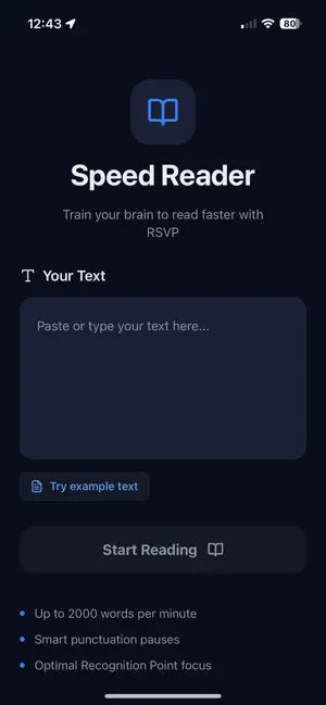 SpeedReader - Learn in seconds screenshot 1
