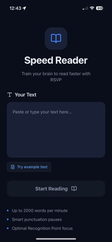 SpeedReader - Learn in seconds Screenshot 1 of 2