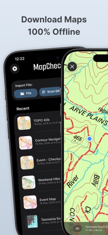 MapCheck: Offline GeoTIF & PDF iPhone screenshot