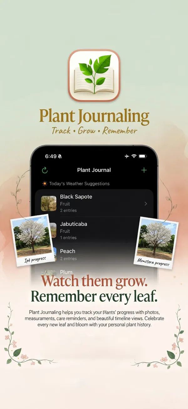 Screenshot #1 pour Plant Journaling