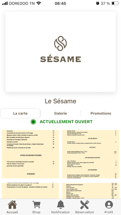 Le Sésame Restaurant Screenshot