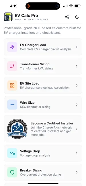 EV Calc Pro screenshot 1
