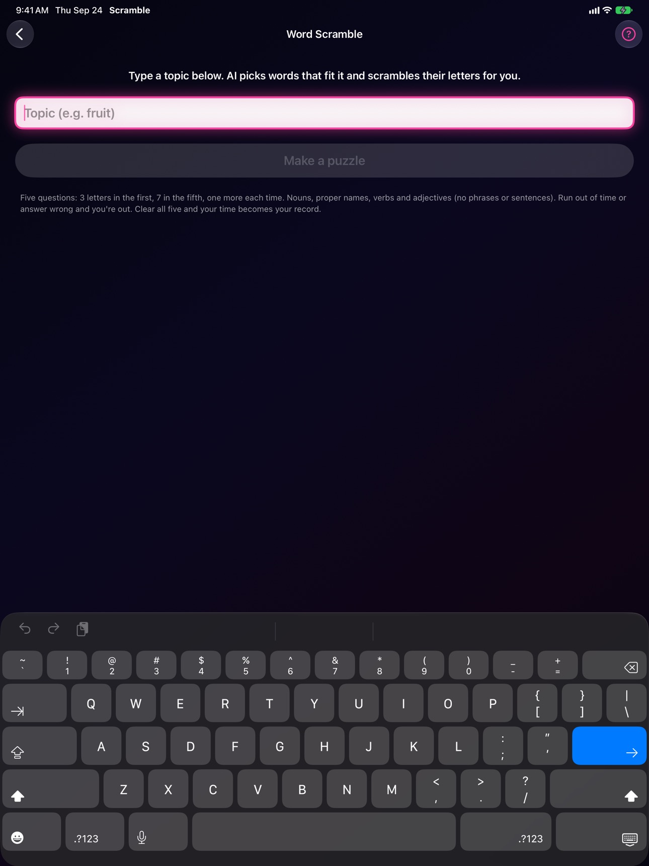 Screenshot 8 of AI Word Scramble
