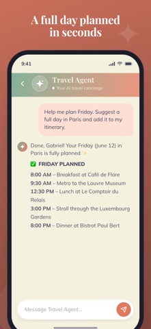 Tragitto: AI Trip Planner iPhone screenshot